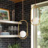 Lampes à suspension minimalistes dorées