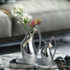 Modern Chrome Ceramic Vase
