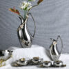 Modern Chrome Ceramic Vase