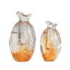 2 Sets Amber Resin Vases