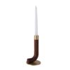 Letter J Wooden Candle Holder