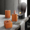Orange Leather Bathroom Suites