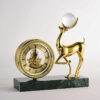 Brass Deer Desktop Clock