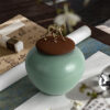 Green Ceramic Tea Canister