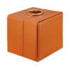Orange Leather Tissue Box