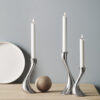 Chrome Ceramic Candle Holder