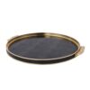 Black Round Tray