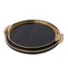 Black Round Tray