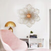 Decoração de parede com flores de peônia