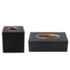 Black Leather Tissue Box
