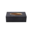 Black Leather Tissue Box
