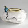 White Glass Tissue Box