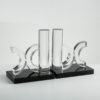 X Letter Shape Bookends Crystal