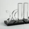 X Letter Shape Bookends Crystal