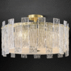 Circular Transparent Glass Ceiling Lamp