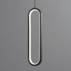 Zwarte ovale aluminium hanger lamp