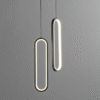 Zwarte ovale aluminium hanger lamp