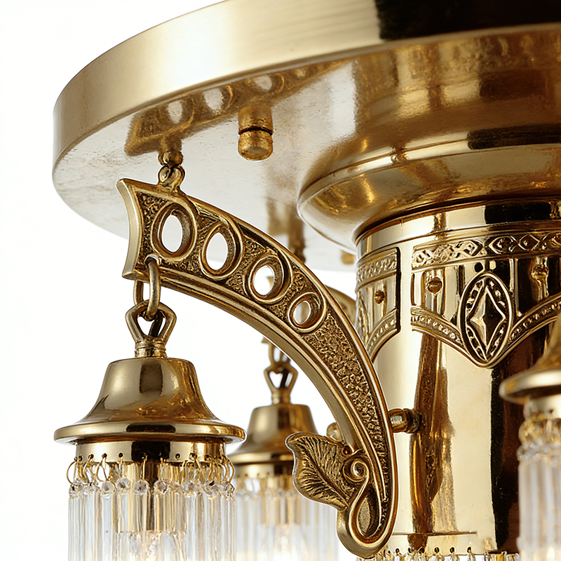Art Deco Tiered Glass Rod Chandelier Ceiling Light - Image 3