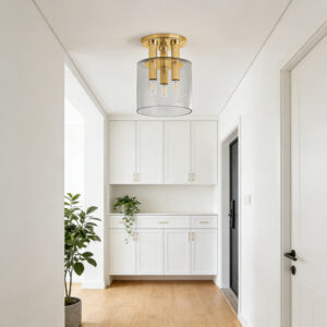 Art Deco Style Semi-Flush Mount Ceiling Light