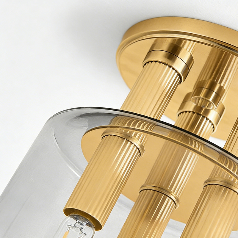 Art Deco Style Semi-Flush Mount Ceiling Light - Image 2