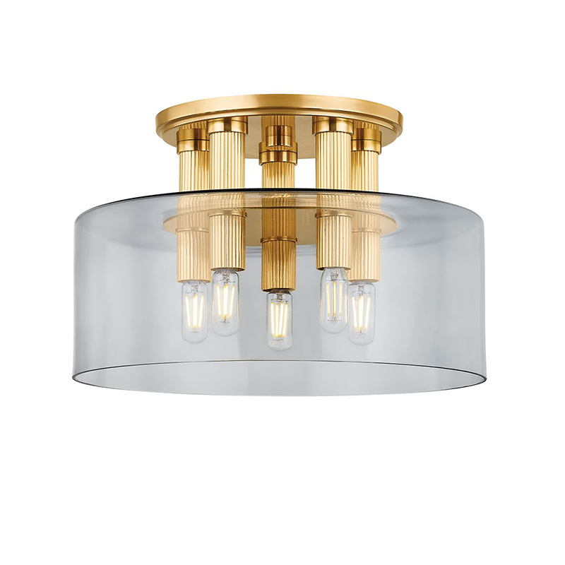 Art Deco Style Semi-Flush Mount Ceiling Light - Image 6