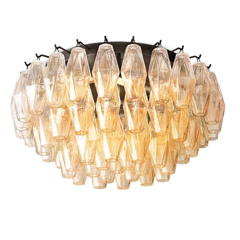 Modern Glam Tiered Crystal Flush Mount Ceiling Light - Image 6