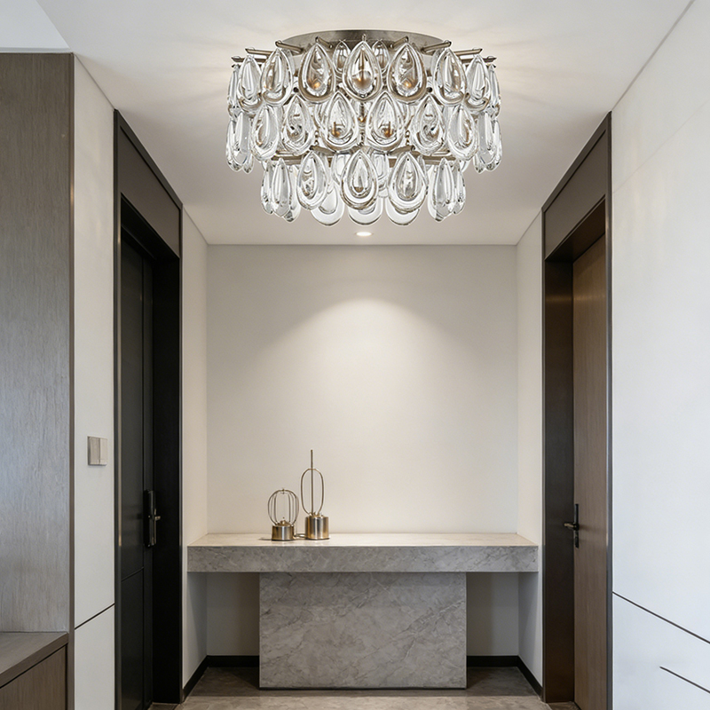 Vintage Glamour Tiered Droplet Ambient Ceiling Light