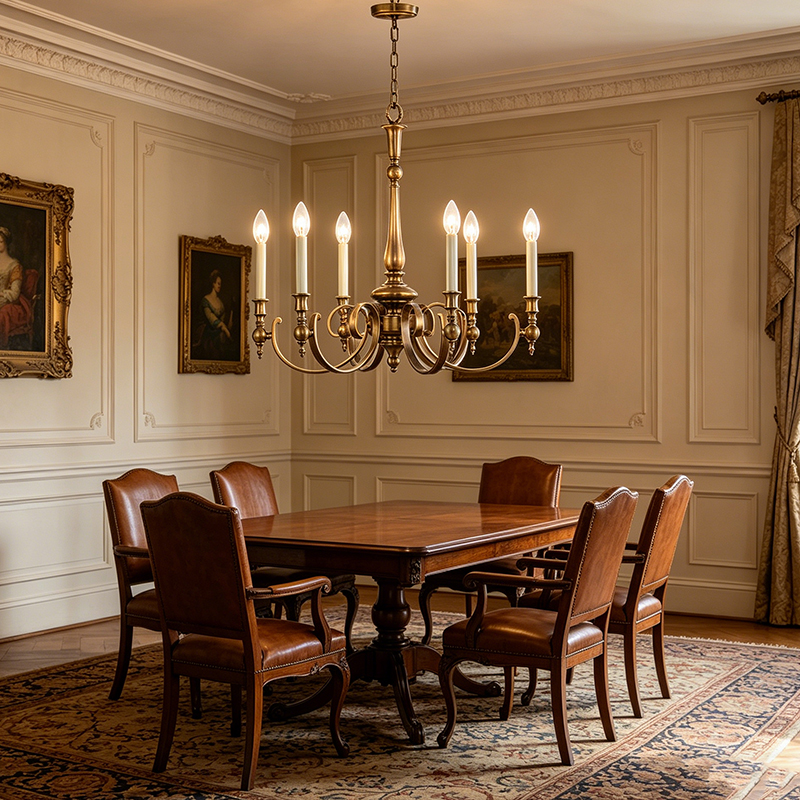 Sculptural Brass Candelabra Chandelier Duo - Image 4