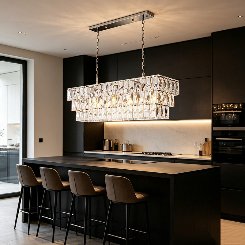 Tiered Crystal & Iron Chandelier Series - Image 16