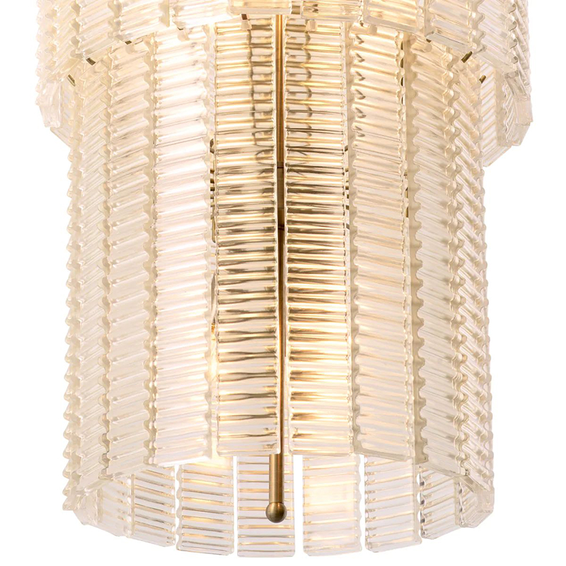 Tiered Ribbed Glass Pendant Duo - Image 2