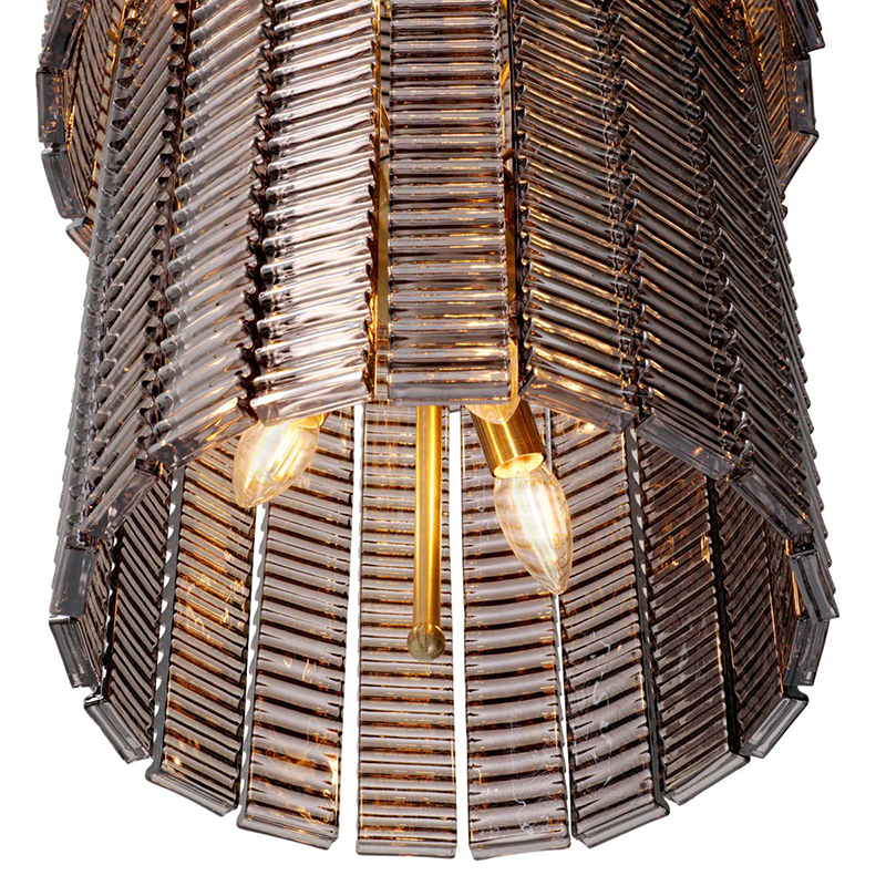 Tiered Ribbed Glass Pendant Duo - Image 5