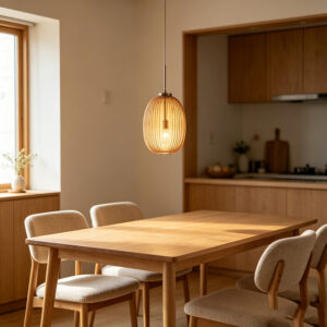 Ribbed Glass Pendant Light Trio