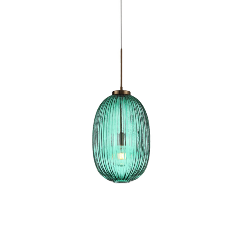 Ribbed Glass Pendant Light Trio - Image 8