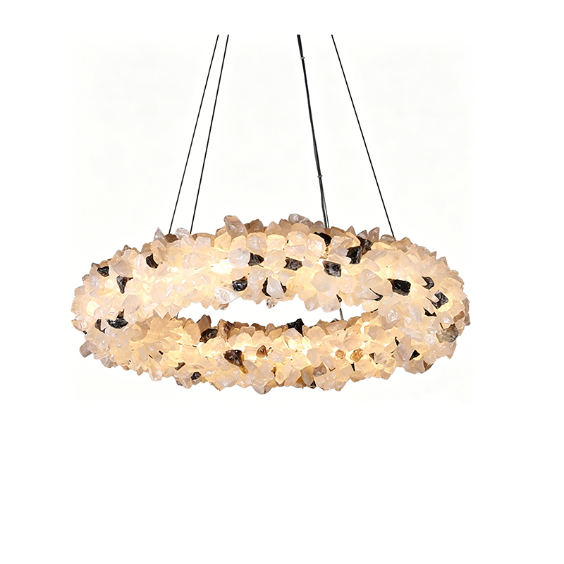 Organic Natural Crystal Ring Chandelier Series - Image 4