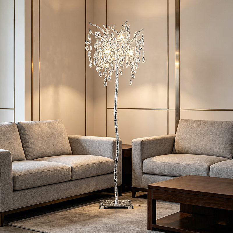 Nature-Inspired Crystal Tree Floor Lamp Duo - Image 5