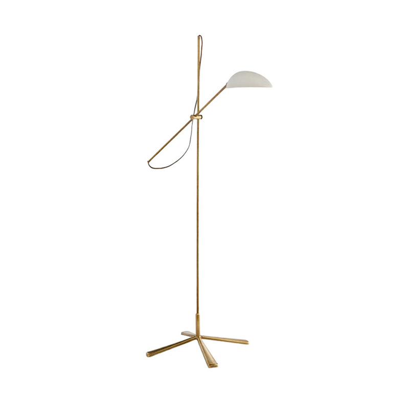 Mid-Century Balance-Arm Brass Task Floor Lamp - Image 3