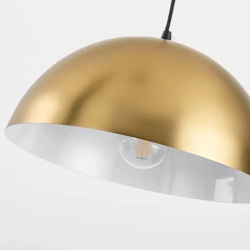 Modern Two-Tone Dome-Shade Floor Lamp With Marble Base - Image 3