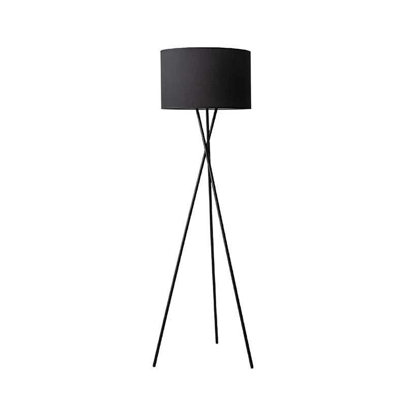 Crossed Tripod Black Metal Floor Lamp - Image 4