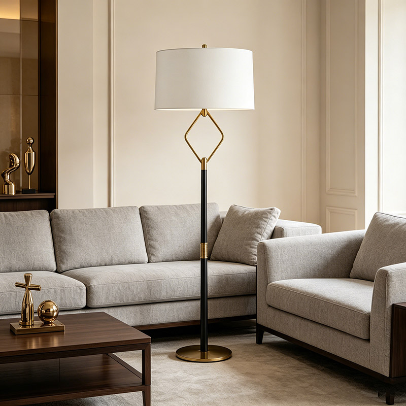 Diamond Accent Two-Tone Metal Floor Lamp - Image 2