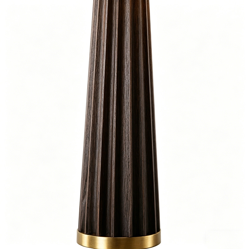 Contemporary Geometric Iron & Resin Table Lamp With Fabric Shade - Image 6
