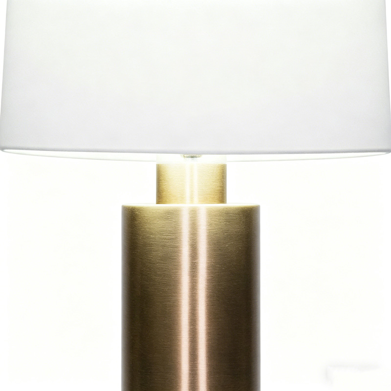 Modern Contemporary Iron And Crystal Table Lamp With Drum Fabric Shade - Image 5