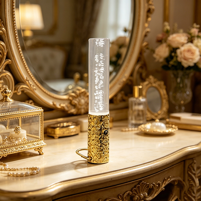 Exquisite Handcrafted Brass & Acrylic Cordless Rechargeable Light Set - Image 4
