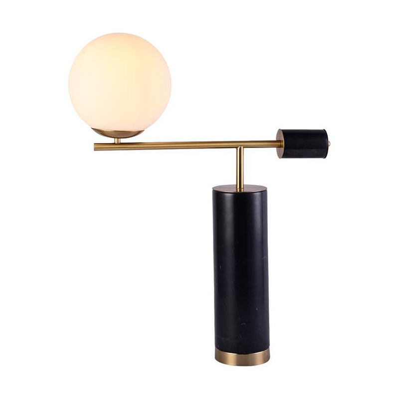 Modern Luxury Iron, Marble & Glass Globe Task Desk Lamp Collection - Image 7