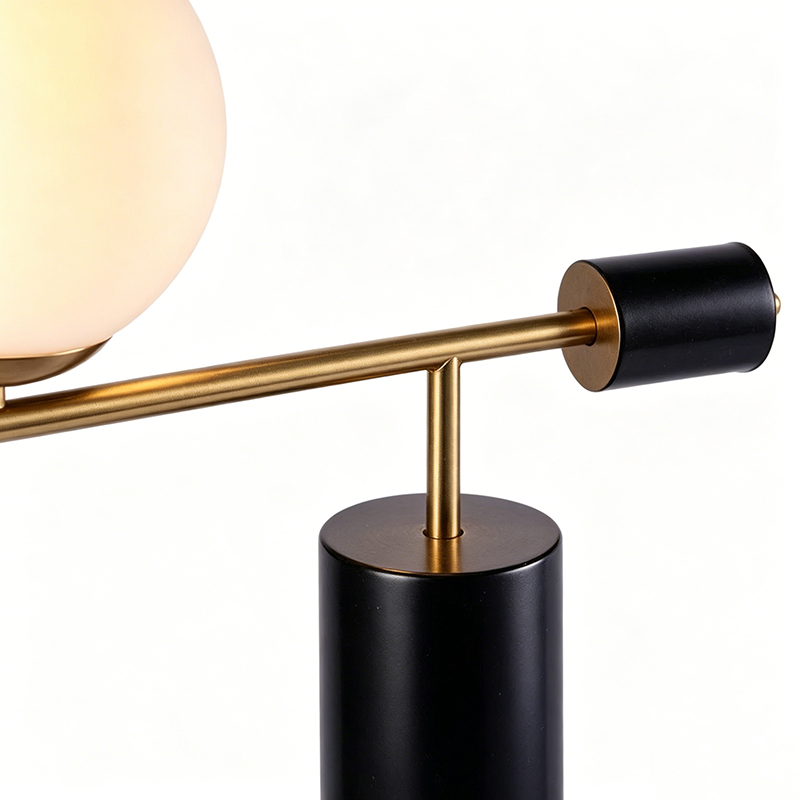 Modern Luxury Iron, Marble & Glass Globe Task Desk Lamp Collection - Image 6