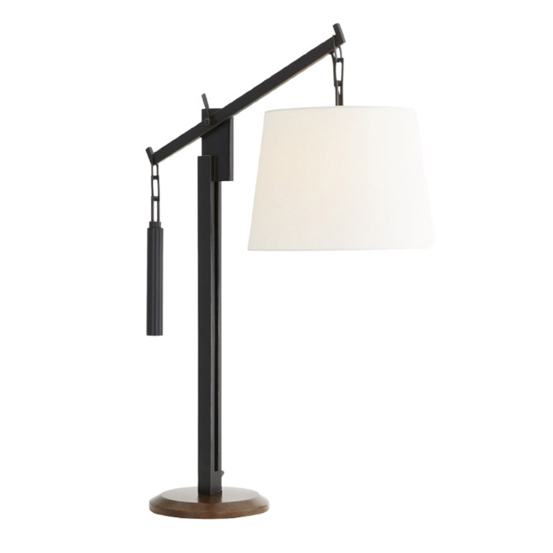 Functional Stylish Metal Fabric Shade Desk Lamp With Adjustable Arms - Image 6