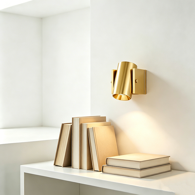 Modern Adjustable Metal Wall Sconce, 2 Finishes Work Light for Indoor Use