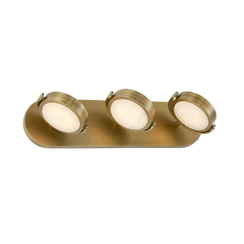 3-Light Adjustable Alabaster Vanity Light, 3 Finishes Metal Wall Sconce - Image 3