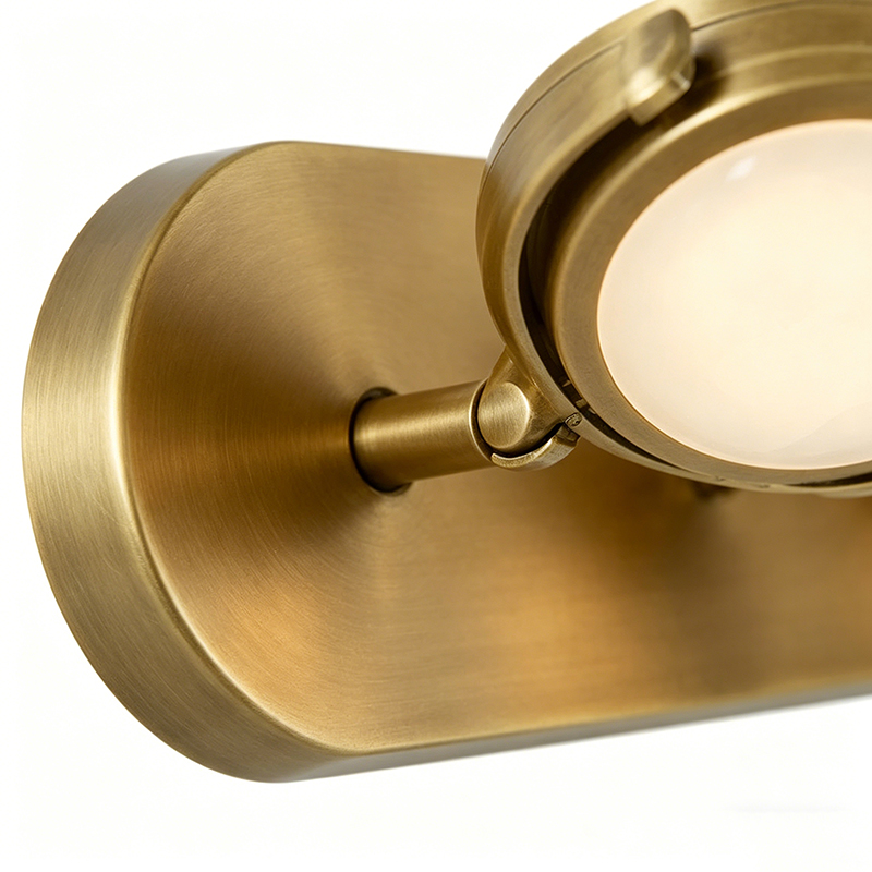 3-Light Adjustable Alabaster Vanity Light, 3 Finishes Metal Wall Sconce - Image 2