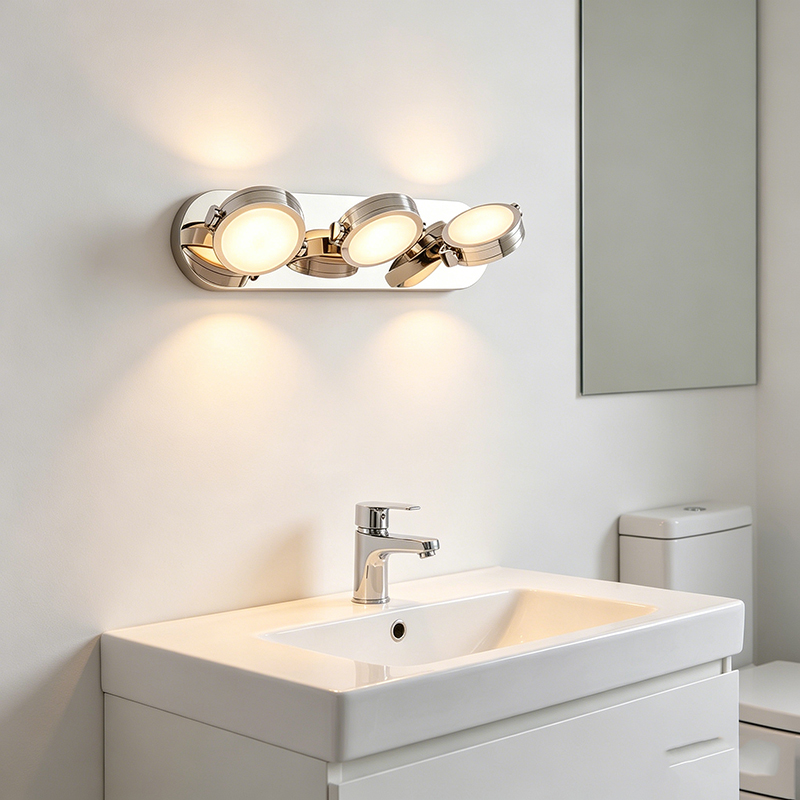 3-Light Adjustable Alabaster Vanity Light, 3 Finishes Metal Wall Sconce - Image 7