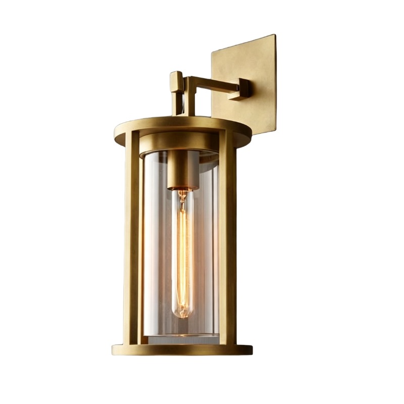 Minimalist Bronze Frame Lantern Wall Lamp - Image 8